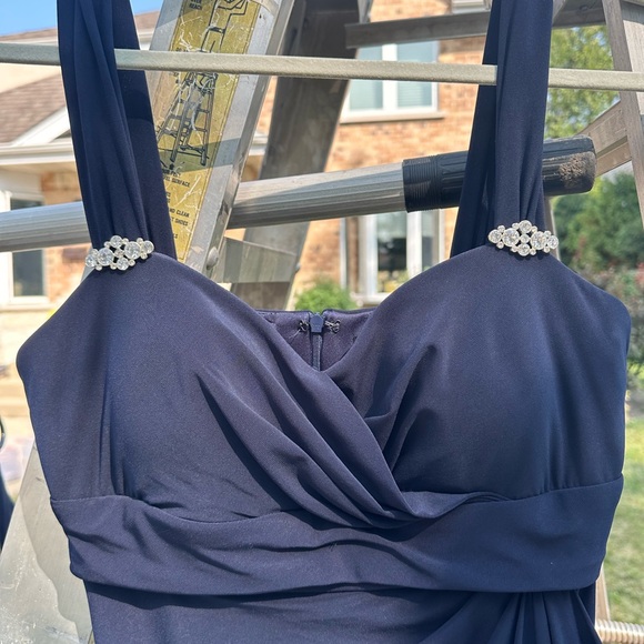 Betsy Adam formal navy dress size 10 - Picture 2 of 6